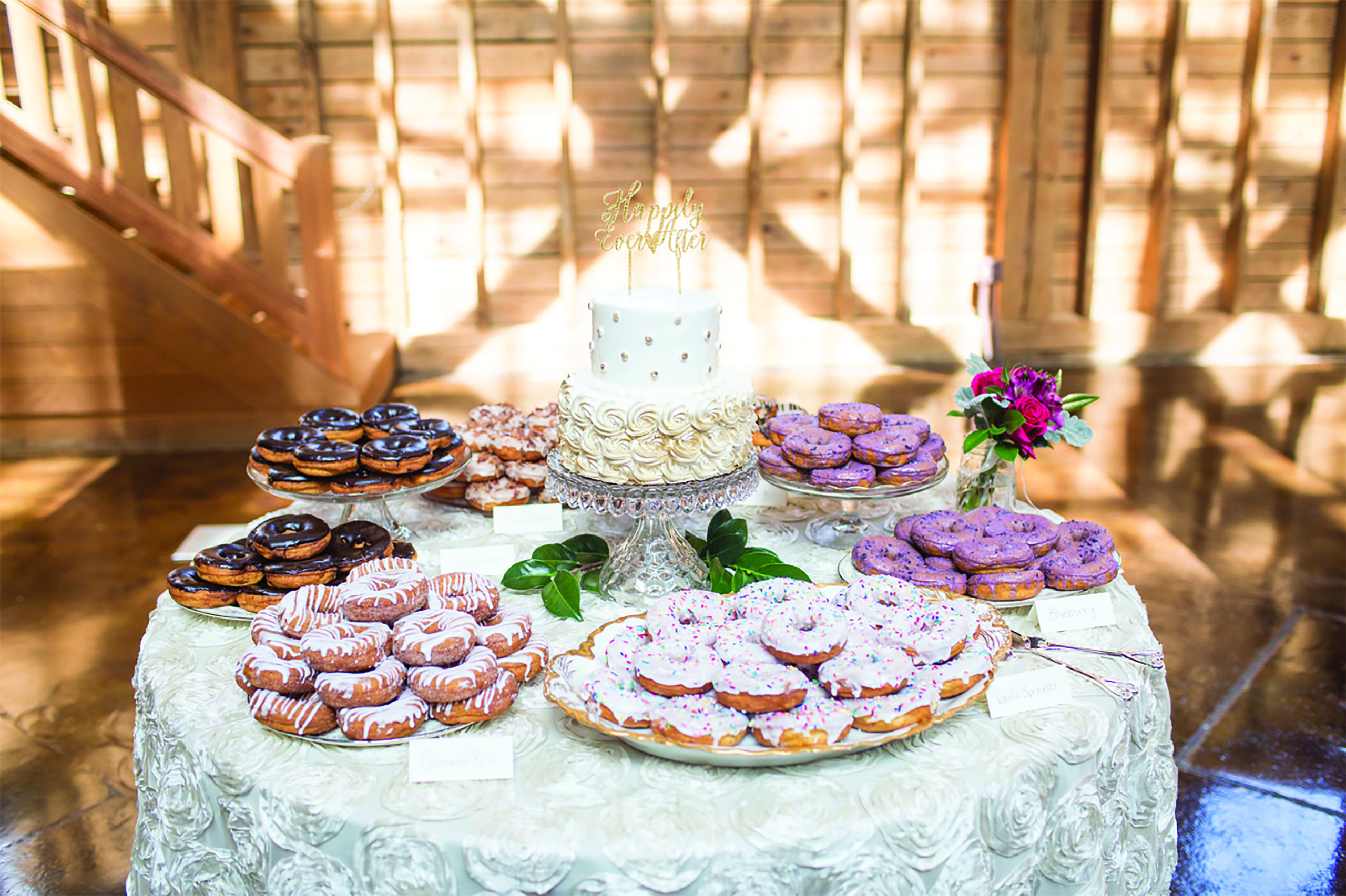 Duck Donuts Wedding Dessert Table Catering